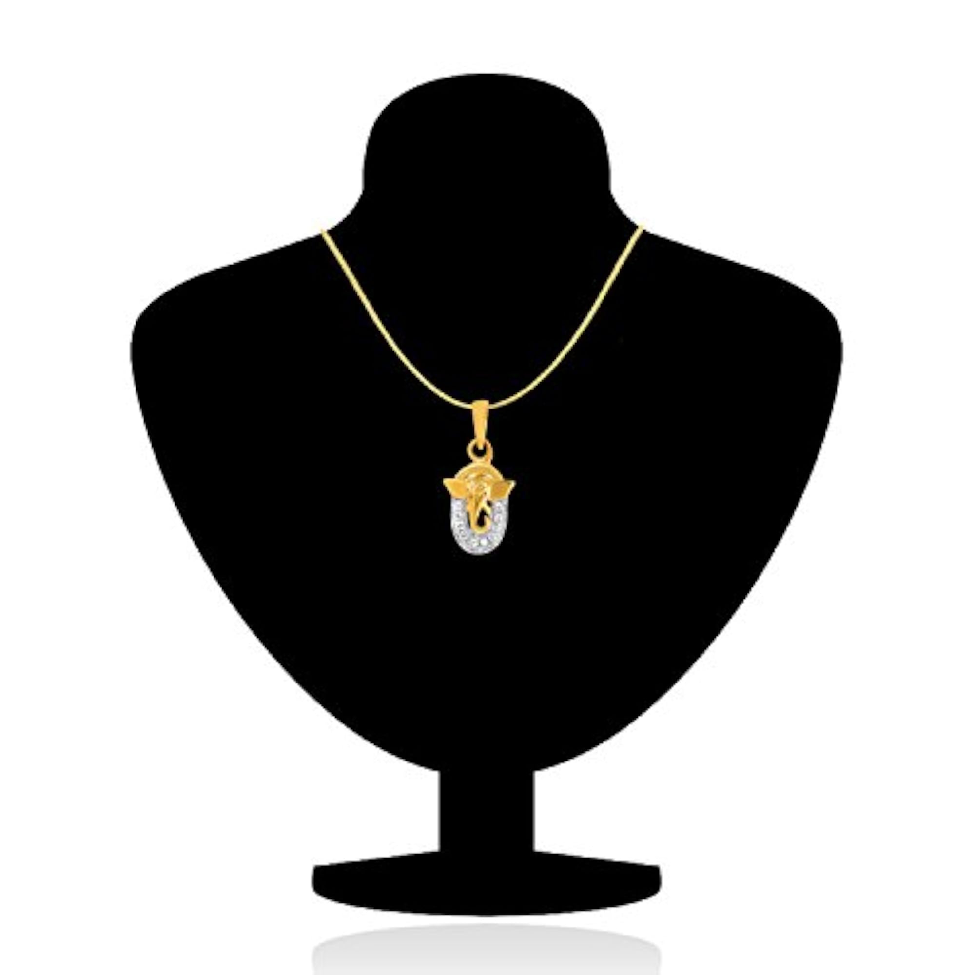 Vinayaka Pendant Necklace Gold Plated Hindu Religious Jewelry Gift